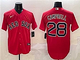 Men's Boston Red Sox #28 Kristian Campbell Red Cool Base Stitched Jersey,baseball caps,new era cap wholesale,wholesale hats